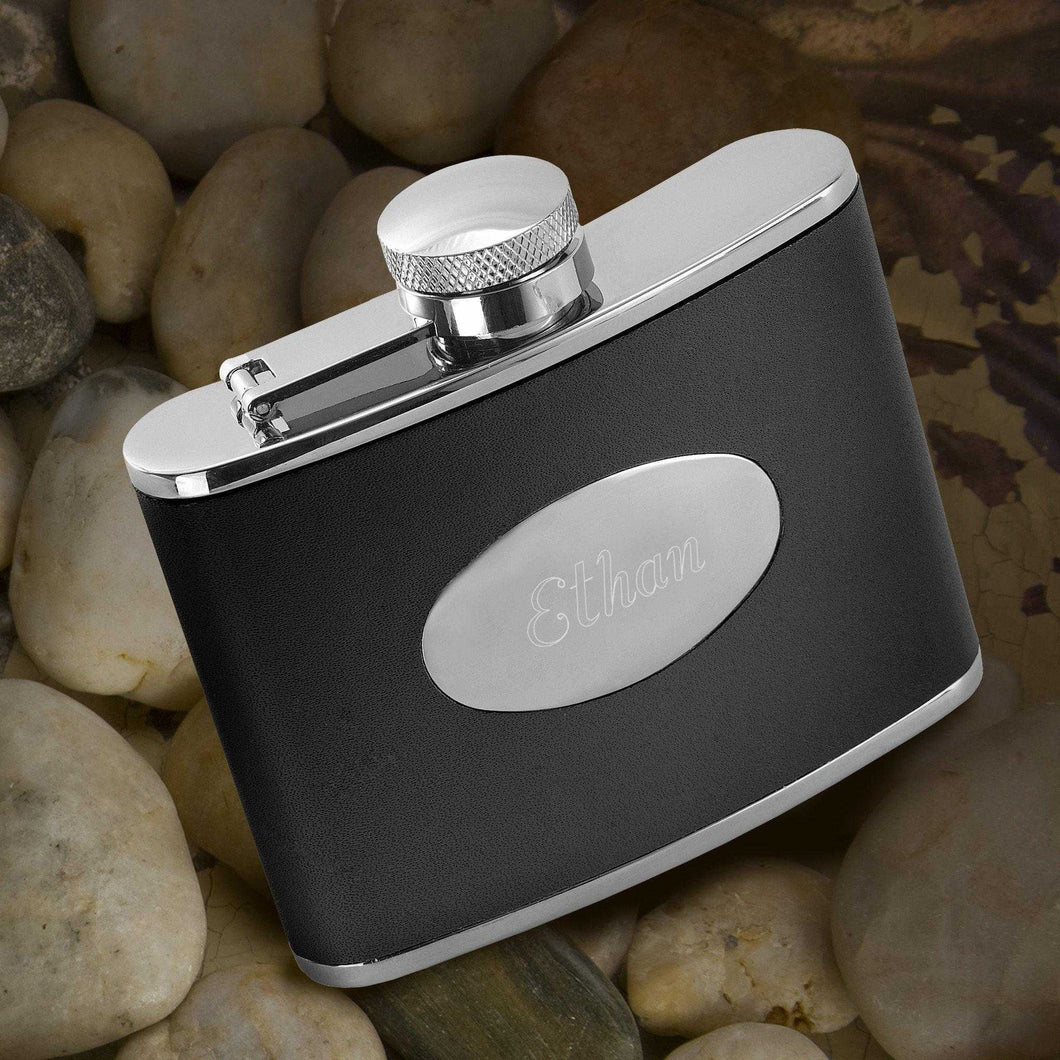 Personalized Flasks - Leather - Stainless Steel - Groomsmen Gifts | JDS