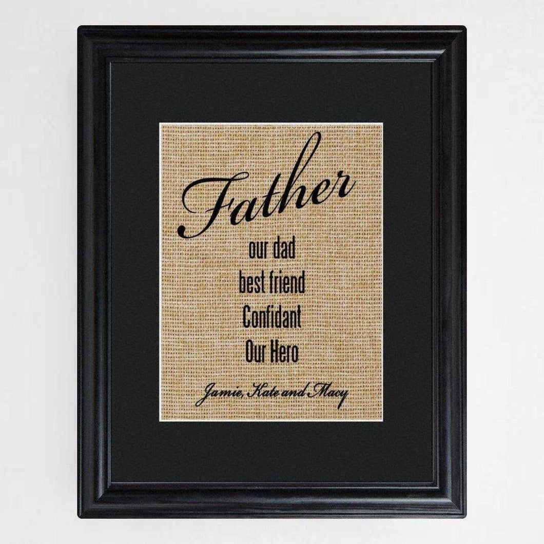 Personalized Our Dad Framed Print | JDS