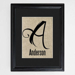 Personalized Family Initial Framed Print