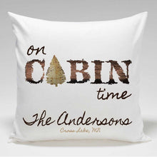 Load image into Gallery viewer, Personalized Cabin Throw Pillow | JDS