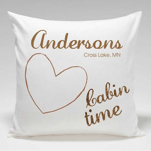 Personalized Cabin Throw Pillow | JDS
