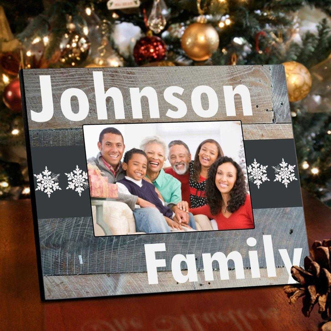 Personalized Family Snowflakes Picture Frame - Classic Snowflakes | JDS