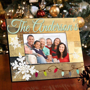 Personalized Picture Frames - Christmas Picture Frames - Snowflakes | JDS