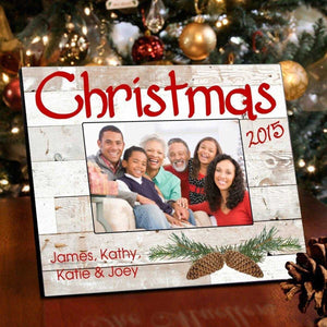 Personalized Rustic Holiday Picture Frame - All | JDS