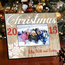 Load image into Gallery viewer, Personalized Rustic Holiday Picture Frame - All | JDS