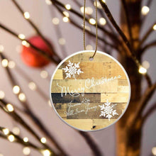 Load image into Gallery viewer, Personalized Multiwood Christmas Ceramic Ornament | JDS