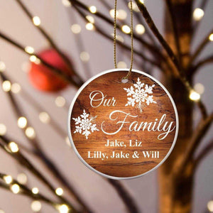 Personalized Our Family Ceramic Ornament | JDS