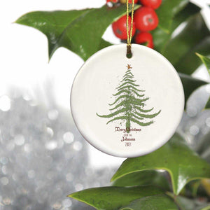 Personalized Vintage Christmas Tree Ornament | JDS