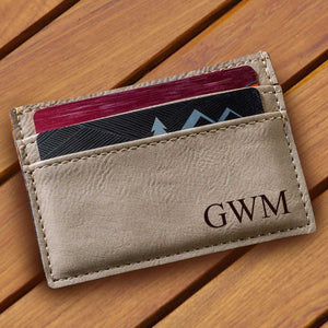 Personalized Tan Money Clip & Wallet | JDS