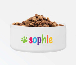 Personalized Classic Large Dog Bowl - Colorful | JDS