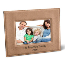 Load image into Gallery viewer, Personalized Black 5x7 Leatherette Frame - 5 &quot;x 7&quot; Personalized Picture Frame - All | JDS