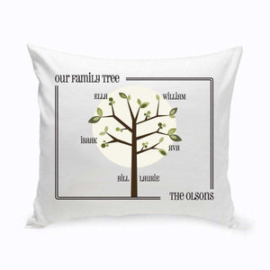 Personalized Family Tree Throw Pillow | JDS