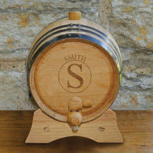 Load image into Gallery viewer, Personalized Whiskey Barrel - Monogrammed Oak Barrel - 2 Liter | JDS
