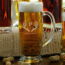 Load image into Gallery viewer, Personalized Beer Mugs - Glass - Slim - Monogrammed - 18 oz. | JDS