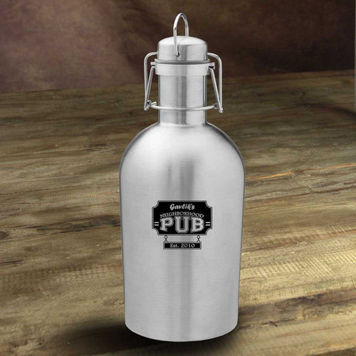 Personalized Stainless Steel Beer Growler | JDS