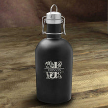 Load image into Gallery viewer, Personalized Growler - Beer - Stainless Steel - Black - 64 oz. | JDS