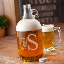 Load image into Gallery viewer, Personalized Growler - Beer Growler - Glass - Groomsmen - 64 oz. | JDS