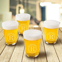 Load image into Gallery viewer, Monogrammed Beer Cup Glasses - Set of 4 | JDS