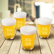 Cargar imagen en el visor de la galería, Monogrammed Beer Cup Glasses - Set of 4 | JDS