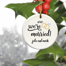 Cargar imagen en el visor de la galería, Personalized Christmas Ornaments - Couple&#39;s Ornaments - Ceramic | JDS