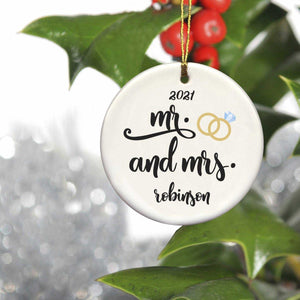 Personalized Christmas Ornaments - Couple's Ornaments - Ceramic | JDS