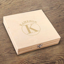 Cargar imagen en el visor de la galería, Personalized Kelso Groomsmen Flask Gift Box Set | JDS