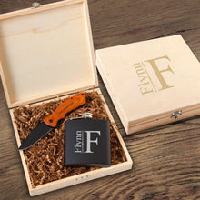 Load image into Gallery viewer, Personalized Edinburgh Groomsmen Flask Gift Box Set | JDS