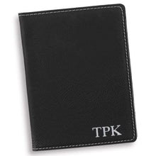 Cargar imagen en el visor de la galería, Personalized Black Passport Holder | JDS