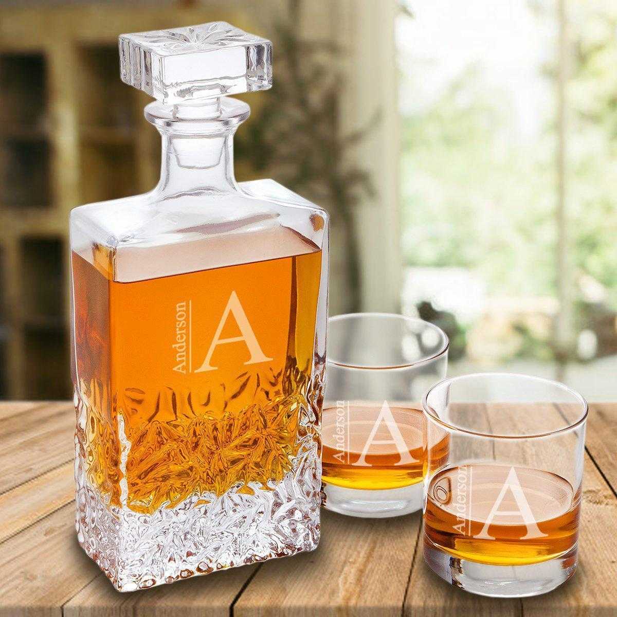 jingyue custom engraved square clear whiskey