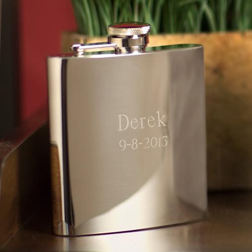Personalized Flasks - Stainless Steel - High Polish - 7 oz. | JDS
