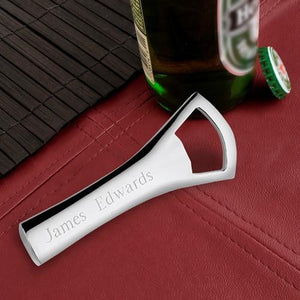 Personalized Silver Plated Bottle Opener | JDS