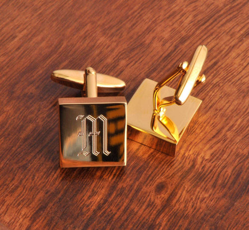 Personalized Cufflinks - Brass - High Polish - Monogram | JDS