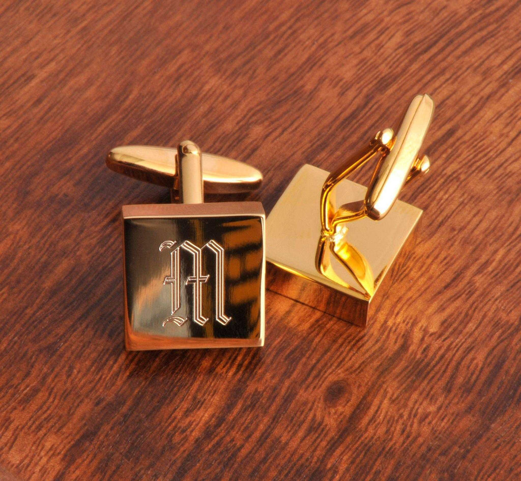 Personalized Cufflinks - Brass - High Polish - Monogram | JDS