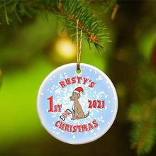 Load image into Gallery viewer, Personalized Merry Christmas Ceramic Ornament