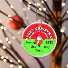 Load image into Gallery viewer, Personalized Merry Christmas Ceramic Ornament | JDS