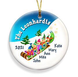 Personalized Ornament - Christmas Ornament - Elves Family | JDS