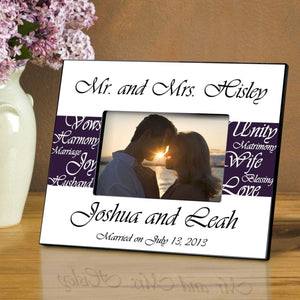 Personalized Picture Frame - Mr. and Mrs. - Wedding Gifts | JDS