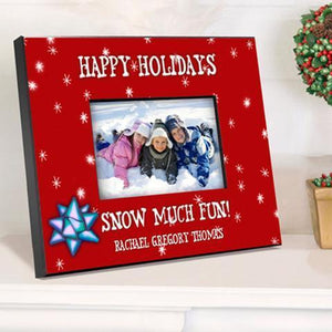 Personalized Family Red Holiday Frame | JDS
