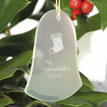 画像をギャラリービューアに読み込む, Personalized Beveled Glass Ornament - Bell Shape | JDS