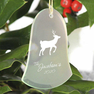 Personalized Beveled Glass Ornament - Bell Shape | JDS