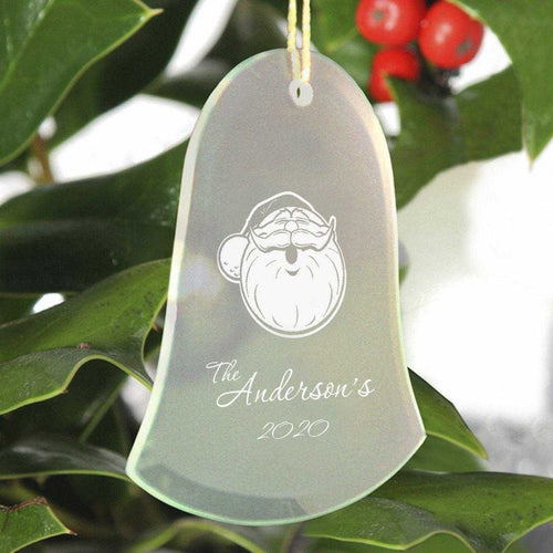 Personalized Beveled Glass Ornament - Bell Shape | JDS