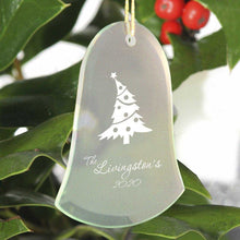 Load image into Gallery viewer, Personalized Beveled Glass Ornament - Bell Shape | JDS