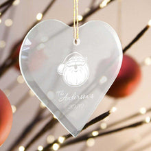 Load image into Gallery viewer, Personalized Ornament - Christmas Ornament - Heart Shape - Glass | JDS
