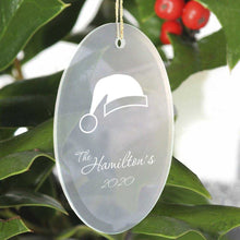 Load image into Gallery viewer, Personalized Beveled Glass Ornament - Oval Shape | JDS