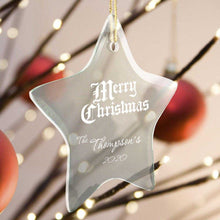 Load image into Gallery viewer, Personalized Ornaments - Christmas Ornaments - Glass - Star Shape | JDS