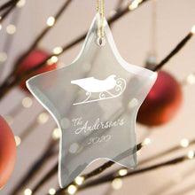 Load image into Gallery viewer, Personalized Ornaments - Christmas Ornaments - Glass - Star Shape | JDS