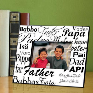 Personalized Dad in Translation Frame - Black/White | JDS