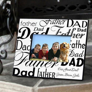 Personalized Dad-Father Frame - Black/White | JDS