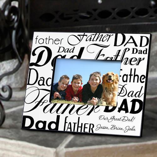 Personalized Dad-Father Frame - Black/White | JDS