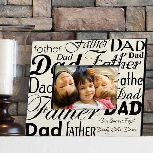 Personalized Dad-Father Frame - Parchment | JDS